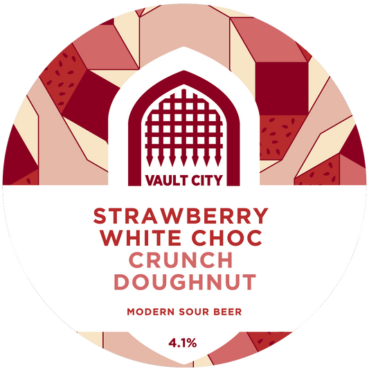 STRAWBERRY WHITE CHOC CRUNCH DOUGHNUT 4.1%